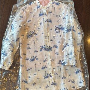 Floral White and Blue women’s shirt